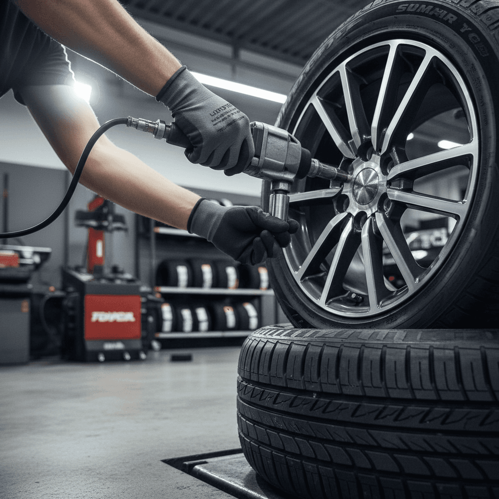 Mobile tire service van